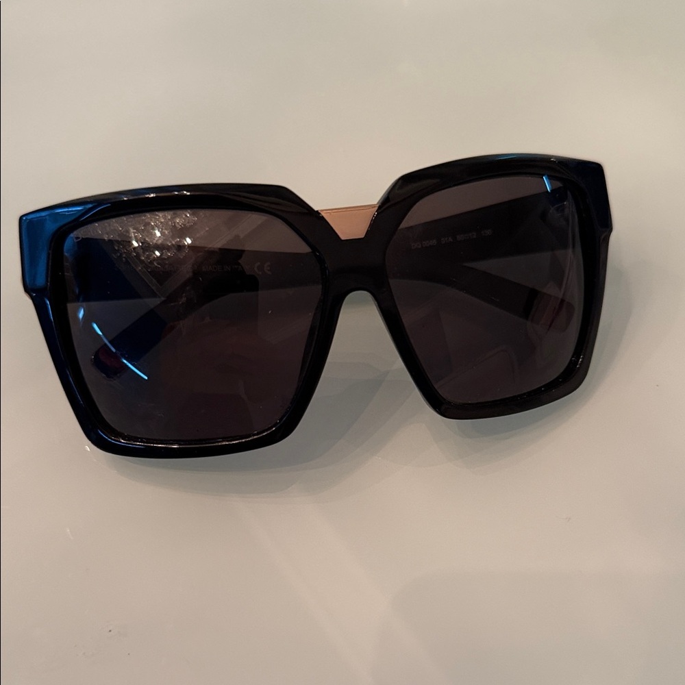 DSQUARED Black and Gold Sunglasses